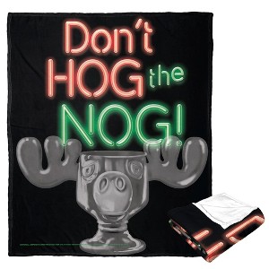 Warner Bros. Christmas Vacation Don'T=t Hog The Nog Silk Touch Throw Blanket 50x60 Inches - 1 of 4