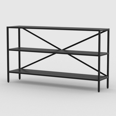 Emery Console Shelf Table Dark Wood - RST Brands