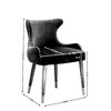 NicBex Velvet Accent Chair,Upholstered Living Room Chairs with Mid-Height Curved Tufted Backrest,Modern Armchair,Accent Chairs for Living Room - 3 of 4
