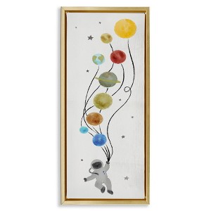 Stupell Industries Whimsical Astronaut Floating Balloon, 15" x 31" - 1 of 4