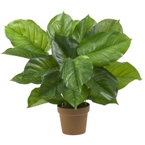 Nearly Natural Large Leaf Philodendron Silk Plant (Real Touch) - 1 of 3