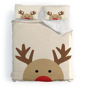 Allyson Johnson Reindeer Duvet Cover + Pillow Sham(s) - Deny Designs - 1 of 4