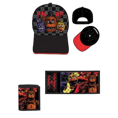 Five Nights at Freddy's Boys' Snapback Hat and Wallet, 2 Piece Set