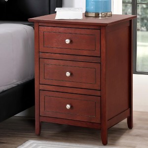 VYNXARIA Transitional Nightstand For Bedrooms,Perfect for Small Spaces,Cherry - 1 of 4