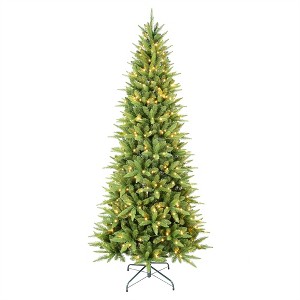 COWLOWN Pre-Lit Slim Christmas Tree, Space-Saving Pencil Tree for Apartments, Offices, Small Spaces - 1 of 4
