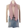 Elerevyo Women's Solid Chiffon Sheer Lightweight Soft Long Scarf Shawl 1 Pc - 2 of 4