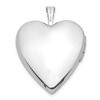 Black Bow Jewelry 20mm Diamond Star Design Heart Shaped Locket in 14k White Gold - 3 of 4