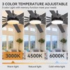Airsurfer Ceiling Fan with LED Light and Remote Control Black Ceiling Fan with  Plywood Blades 6 Speed Reversible Quiet DC Motor for Livingroom - 4 of 4