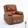Oversized Massage Recliner Chair for Adults,PU Leather Recliner Chairs Single Sofa with Vibration Massage and Heating,Side Pocket for Living Room - 4 of 4