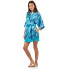 Ashford & Brooks Women's Satin Lace Short Duster Robe - 2 of 4