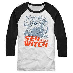 Men's The Little Mermaid Ursula Sea Witch Baseball Tee - 1 of 4