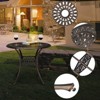 36" Cast Aluminum Patio Dining Table with Umbrella Hole, Durable Bistro Table for Outdoor Dining on Patio, Deck, Porch & Garden - 2 of 3