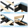 Kids Bed Frame with Bookcase Headboard, Upholstered Platform Bed with Wooden Slats Support for Boys, Girls, Teens, No Box Spring Needed - 4 of 4