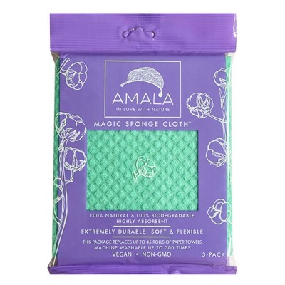 Amala Highly Absorbent Magic Sponge Cloth - 3pk