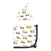 Hudson Baby Infant Boy Gown, Swaddle Blanket and Cap or Headband, Construction, 0-6 Months - 4 of 4