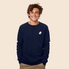 Dalix Ghost Embroidered Crewneck Long Sleeve Sweatshirt Fleece Men - 2 of 4