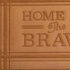 HomeRoots 24" X 36" Brown Striped Border Home Of The Brave Outdoor Polypropylene Door Mat - 4 of 4