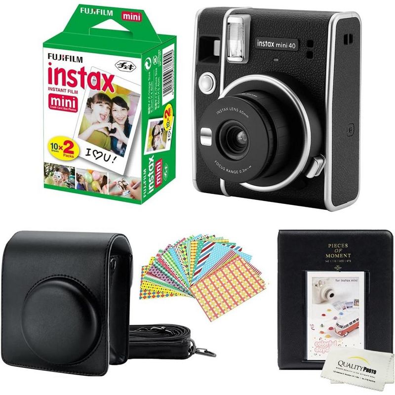 Fujifilm Instax Mini 40 Instant Camera with Film, Album, Stickers and Microfiber Cloth, 1 of 9