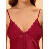 Cheibear Women's Spaghetti Strap Nightdress Cami Satin Pajama