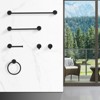 Wall-Mounted 6-Piece Aluminum Towel Rack Set (25 Inches) - 4 of 4