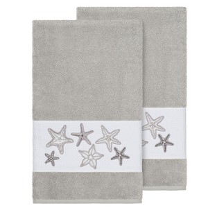 Linum Home Textiles 100% Turkish Cotton LYDIA Embellished Towel Set - 1 of 2