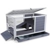SEVOBAL Wooden Rabbit Hutch Indoor Bunny House for Small Animals with Put Out Tray,Gray, (35.5"*21"*21") - 4 of 4