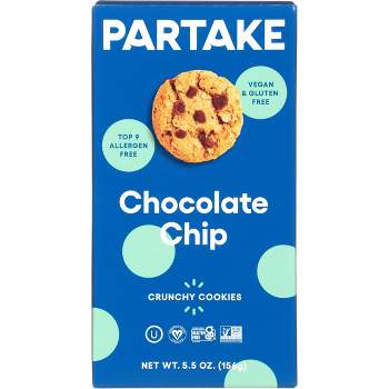 Partake Gluten Free Vegan Chocolate Chip Cookies - 5.5oz