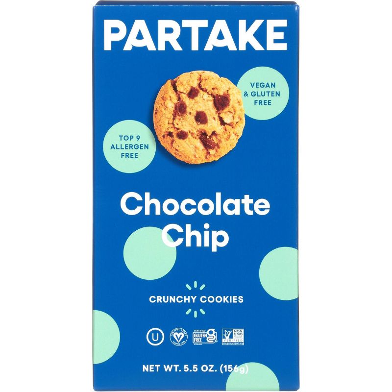 Partake Gluten Free Vegan Chocolate Chip Cookies - 5.5oz, 1 of 14
