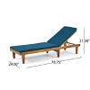 Christopher Knight Home Jessie Outdoor Chaise Lounge with Adjustable Acacia Wood Frame and Water-Resistant Cushions (Set of 2) - 3 of 4