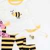 Leveret Girls Cotton Pajamas with Matching Doll Outfit – 2 Pack – Bee & Flower - 3 of 4