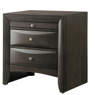 NicBex Nightstand with Drawers,Modern Side Table with Pulls and Wood Frame,Bedside Table for Bedroom,Living Room