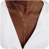 Gold Necklace for Women - HTUTWOO™ Trendy Lariat Y Necklace Dainty, 14k Gold Plated/Silver Long Necklaces, for Everyday Wear - 2 of 4