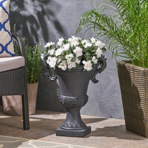 Gulches Delphine Urn - Elegant Lightweight Concrete Planter for Indoor & Outdoor Use - 1 of 4