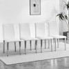Set of 4 PU Backrest Dining Chairs with Metal Legs for Minimalist and Modern Home Styles, 16.2*18.5*34.6in - 3 of 4
