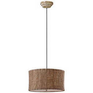 Uttermost Pendant Light 22" Wide Farmhouse Natural Outer Beige Inner Drum Shade Fixture for Dining Room House Foyer Kitchen Island - 1 of 1