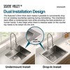 Serene Valley 25 by 22 Inches 16 Gauge No Groove Bottom Stainless Steel Dual Mount Kitchen Sink with Rear Drain and Heavy Duty Grids - 3 of 4