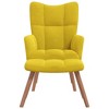 vidaXL Relaxing Chair - Mustard Yellow With Footrest - 3 of 4
