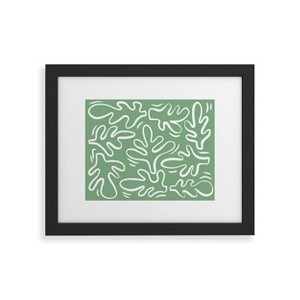 Deny Designs Alilscribble Abstract Greens Framed Art Print - 1 of 4