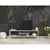 Vynxaria Mid Century Modern TV Stand, 67" Open Shelving Unit, Entertainment Centre, Grey Finish - 2 of 4