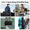 CLUCI Gym Bag for Men & Women, 35L Sports Duffle Bag for Travel,4 in 1 Weekender Bag,Overnight Backpack with Shoe Compartment,Carry on Duffel Bag - 2 of 3