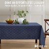 HLC.ME Modena Jacquard Fabric Lattice Tablecloth, Water, Fade, Wrinkle and Stain Resistant Table Cloth - 2 of 4
