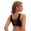 INSPIRE CHIC Women's Deep V Push Up Wirefree Seamless Mesh Plunge Bras Light and Breathable Minimizers - 2 of 4