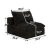 118.2in Cloud Sofa,Deep Seat Couches,Double-layer design,Removable Cushion,No Assembly, DIY Combination for Living room, Bedroom,Apartment,Black - 3 of 4