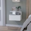 NicBex Wall-mounted Nightstand with 2-Tier Open Shelf Modern End Table with 1-Drawer for Bedroom,Living Room - 2 of 4