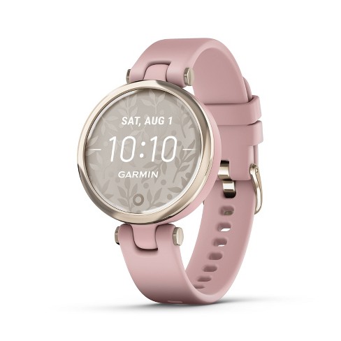 Garmin Lily - Sport Edition Cream Gold Bezel with Dust Rose Case and  Silicone Band