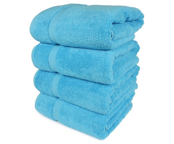 4pc Villa Bath Towel Set Aqua - Royal Turkish Towel