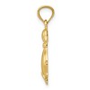 Black Bow Jewelry 14k Yellow Gold Polished 2D Sitting Dog Pendant, 8 x 23mm - 2 of 4