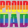 Adult Design By Humans Rainbow Pride Proud Dad By Luckyst T-Shirt - Athletic Heather - Medium - 2 of 2