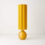 Floor Lamp Yellow Ceramic with Elongated Shade (Includes LED Light Bulb) - Opalhouse™ designed with Jungalow™