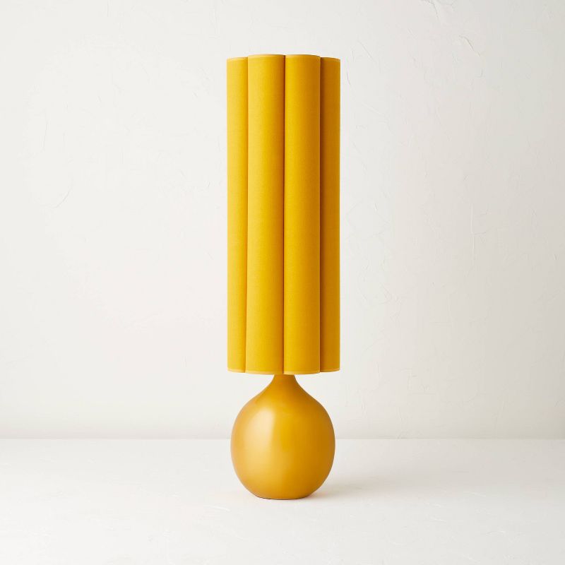 Floor Lamp Yellow Ceramic with Elongated Shade (Includes LED Light Bulb) - Opalhouse&#8482; designed with Jungalow&#8482;, 1 of 10
